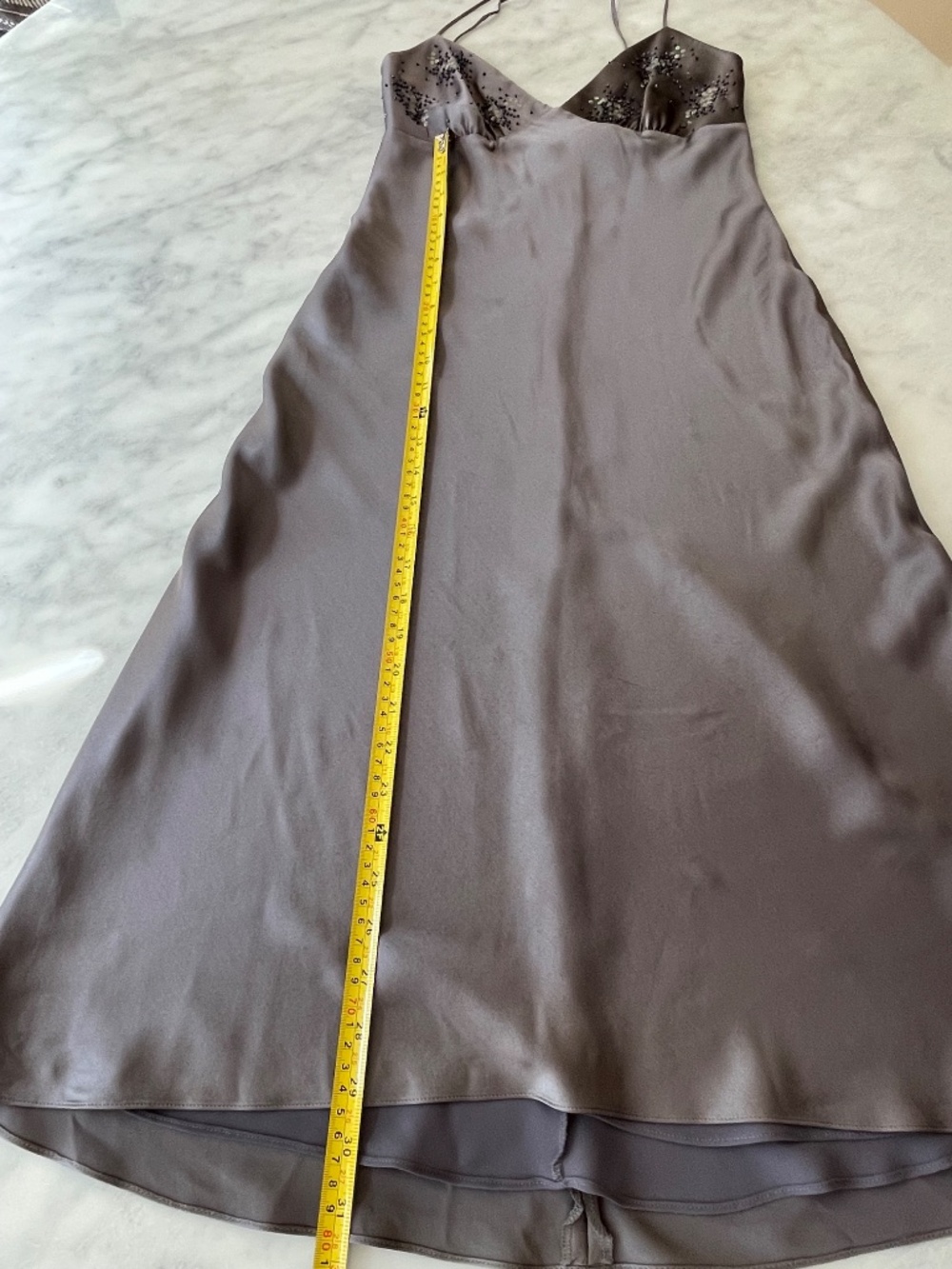 Laundry by Shelli Segal 100% Silk Lined Halter Midi Dress 2 - Picture 10 of 14